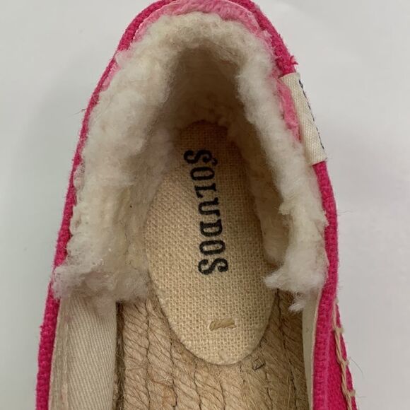 Soludos pink canvas embroidered elephant platform espadrilles - Picture 10 of 11